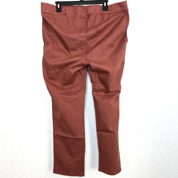 Denim & Co. Adaptive Comfy Knit Slim Ankle Wheelchair Pant Size XL NWT Rich Rust - Picture 3 of 5